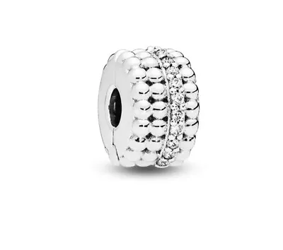 $21.99 • Buy Authentic PANDORA Sterling Silver 925 Charm Beaded Brilliance Clip 797520
