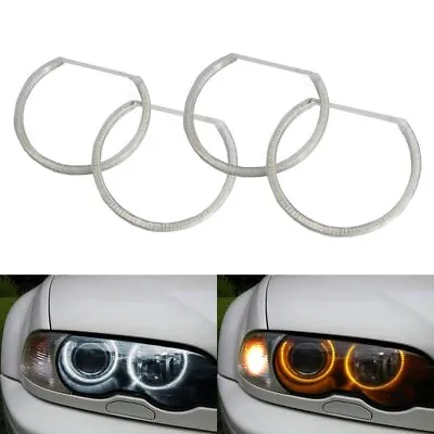 Switchback Dual-Color LED Angel Eye Halo Rings For BMW 3 5 7 Series Headlight • $61.19