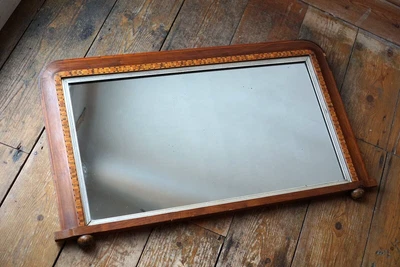 £125 • Buy Antique Victorian Overmantle Inlaid Wall Mirror - Slightly Distressed