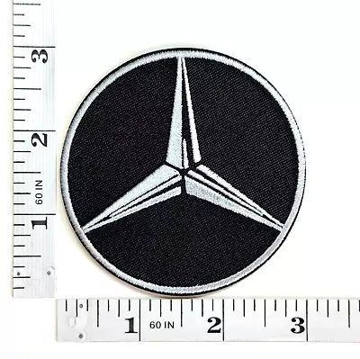 Embroidered Patch - Mercedes-Benz - NEW - Iron-on/Sew-on - Black/Silver • $6