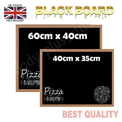 Premium Blackboard Small Or Large Wooden Framed Office Notice Menu Chalk Board • £8.99