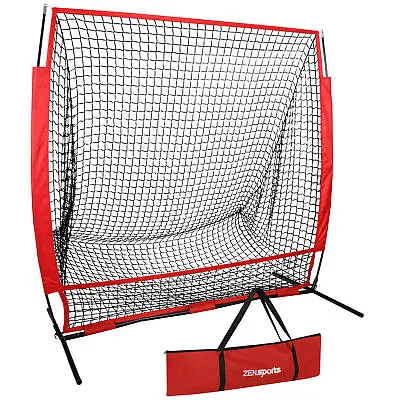 5x5ft Portable Baseball & Softball Net Practice Hitting Pitching Net W/Carry Bag • $34.58