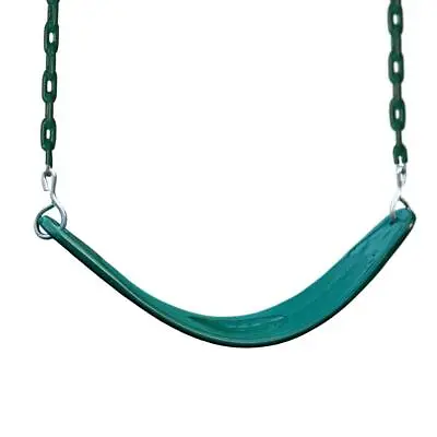 $50.31 • Buy Belt Swing Seat With Green Metal Chains Extreme-Duty Rust And UV Resistant