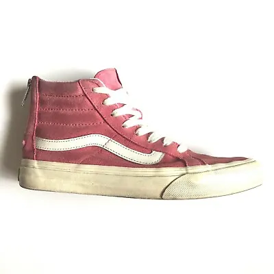 Vans Shoes Womens Size 6.5 Pink Mid Lace Up Sneakers Skateboarding • $14