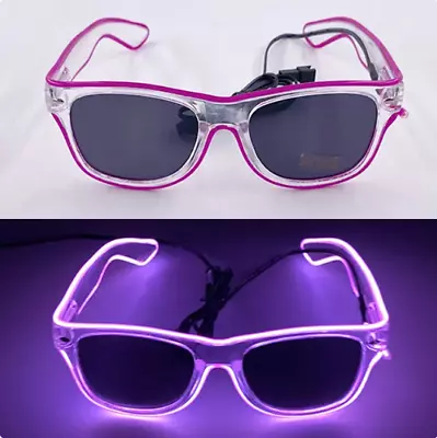 LED Light-Up Neon Glowing Sunglasses Party Rave And Festival Eyewear Vibrant • $14.99