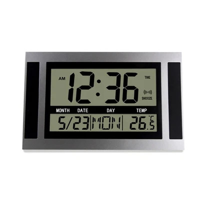 $30.99 • Buy Digital Wall Clock LCD  Number Time Temperature Calendar Alarm Table Desk Clock 