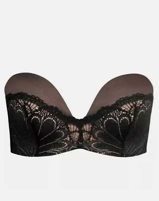 New Wonderbra Ultimate Strapless Lace Bra  W031U - 34A - Black/Nude • £21.99