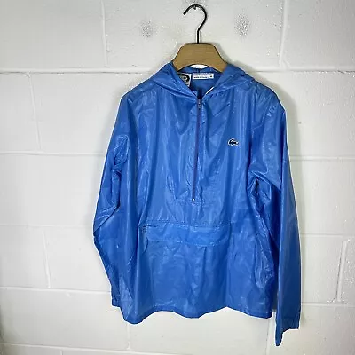 Vintage Izod Lacoste Jacket Mens Medium Blue Anorak Smock Nylon Croc 90s 80s • £53.95