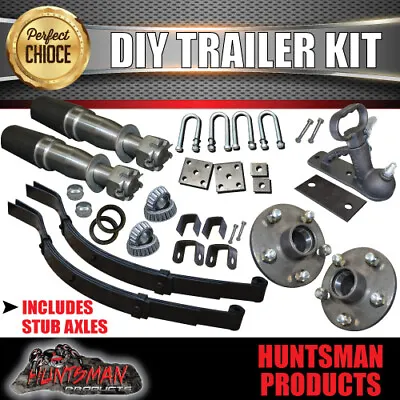$215 • Buy Diy Single Axle Trailer Kit. 750kg Rated. Stub Axles. Sg Cast Hubs!! Boat