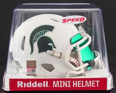 MICHIGAN STATE SPARTANS Riddell SPEED Mini Football Helmet W/ EYE SHIELD VISOR • $49.95