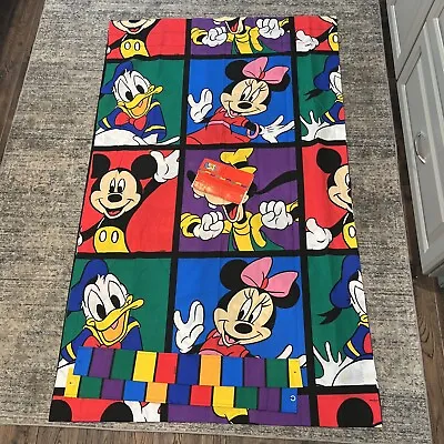 £16.70 • Buy Vtg Disney Drapery Curtain Set Tie-Backs 40 In X 63 In Mickey Mouse With Tags