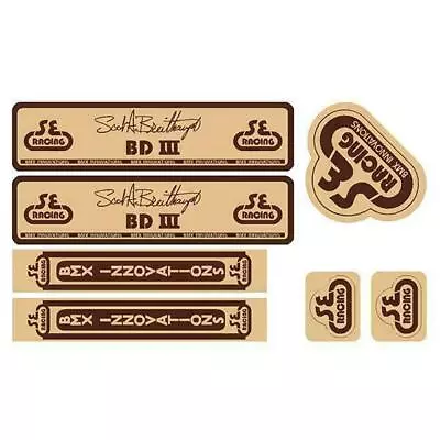 SE Racing - 80'S BDIII Decal Set In BROWN - Old School Bmx • $60.50