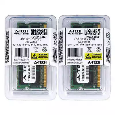 4GB KIT 2 X 2GB Dell Vostro 1014 1015 1440 1450 1540 1550 330 3300 Ram Memory • $18.99