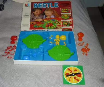 MB Games Beetle Vintage Board Interactive Game 1981 Boxed 1 Piece Missing • £5