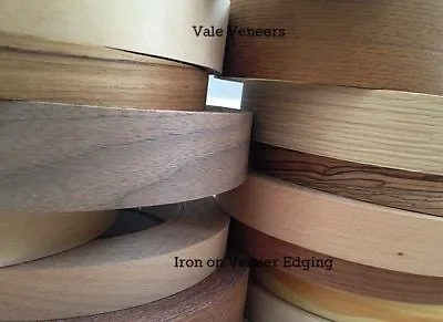 Iron On Veneer Edging Tape/Wood Veneer Trim Edge Banding 18mm22m30mm40mm50mm • £7.95