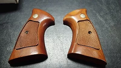 Vintage Smith & Wesson Factory N Frame Wood Grips With Screw Model 29 28 27 52 • $104.02