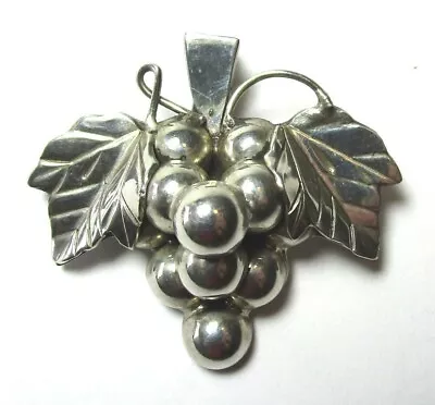 925 Mexican Sterling Silver Grape Form  Pin / Pendant  15.0 Grams • $32.80