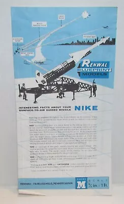 Renwal Nike Antiaircraft Guided Missile Model Kit Instructions M550 • $9.99