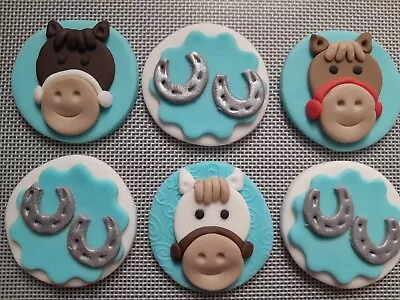  X 6 Horse  Edible  Birthday  Cake Toppers • £6.55