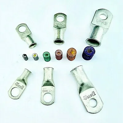 Battery Cable Ends Lugs Copper Ring Terminals Wire Connectors W Solder Pellets • $2.37