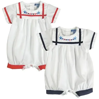 Baby Boy Romper Suit Sailor Nautical Spanish Style • £7.99
