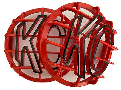  KC Light Cover KC HiLITES 6” Red And Black Stone Guard Kc Rock Guards • $59.60