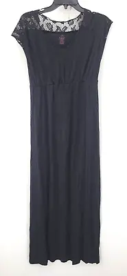 Everly Grey Maternity Nursing Nightgown Womens Small Black Soft Knit Gown • $17.12