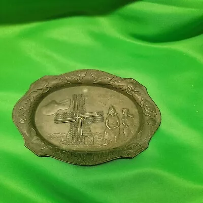 Vintage Metal Souvenir Tray Holland Mich Made In Japan  • $26.96