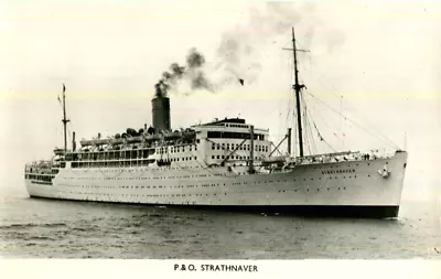 1950s Postcard P & O Ocean Liner RMS STRATHNAVER • £1.50