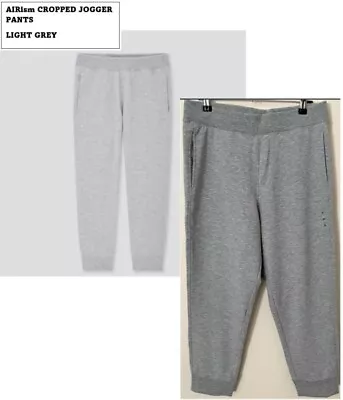$25 • Buy NWT UNIQLO WOMEN AIRism CROPPED JOGGER PANTS | LIGHT GREY | MEDIUM