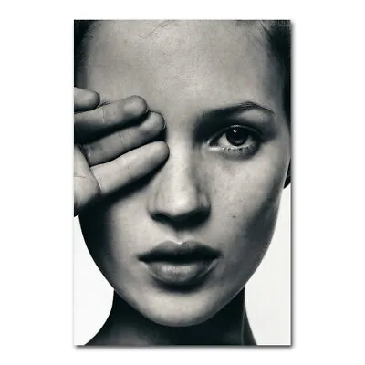 82377 Kate Moss Life Is A Joke Super Model Black White Wall Print Poster UK • £25.14