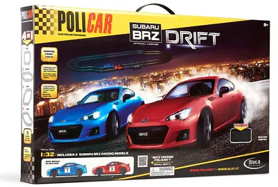 $89.99 • Buy Slot It Policar Subaru BRZ Drift Set 1:32 Slot Car Race Track Set T001A-US