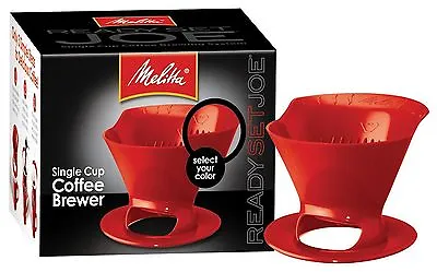 Melitta 64008 Ready Set Joe Single Cup Coffee Brewer Red With Filters  • $8.95