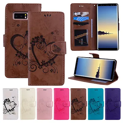 For Samsung Note 10/9/S10+/S9 Leather Magnetic Flip Stand Card Wallet Case Cover • $10.99