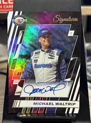 2023 Prizm Racing 75th Anniversary Signatures Michael Waltrip Holo 01/75 • $30