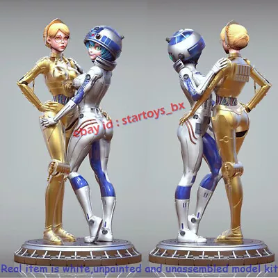 C3PO & R2D2 Female 1/8 1/6 1/4 Scale Unpainted 3D Printing Model Kit Unassembled • £78