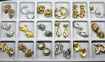 Vintage Designer Earrings Lot MONET LISNER NAPIER B.S.K. CORO  Signed -19 Prs • $50.76