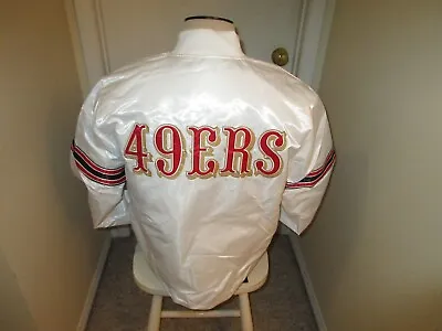 San Francisco 49ers  STARTER Satin Jacket White New WT • $299.99
