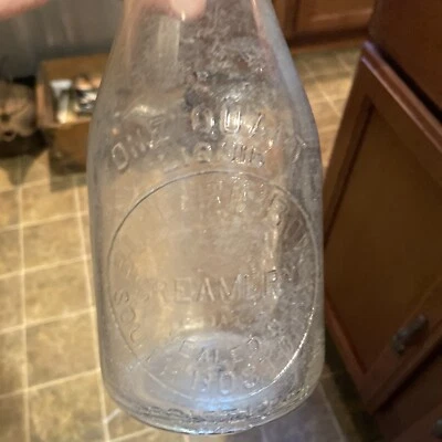 $19.99 • Buy Rare Blue Ribbon Creamery Embossed Quart Milk Bottle South Boston Virginia VA