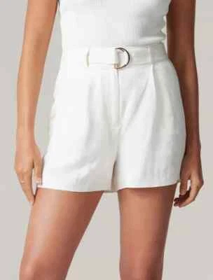 $27.95 • Buy Forever New Size 8 Cream Belted Waist Shorts BNWT RRP$79.95 Linen Blend