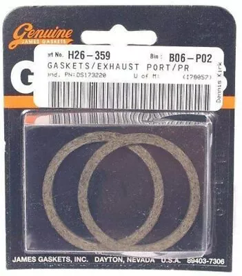 James Gasket Flat Pair Set Exhaust Port Gaskets 17048-98 Harley Big Twin  • $17.95