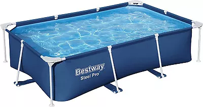 Bestway Swimming Pool 2.6m X 1.7m Steel Pro Frame Above Ground 8.5ft X 6.5ft • £99.99