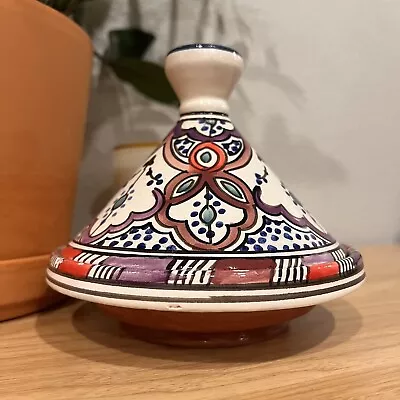 Traditional Moroccan Tagine Handmade/painted Signed Serghini 6  Safi Morroco • $29.99