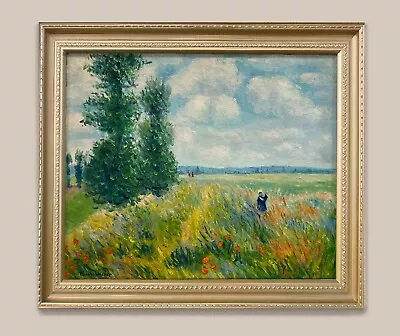 Claude Monet Painting -  Sunny Meadow • $299