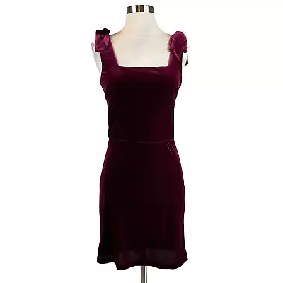 Women's Cocktail Dress By Aqua Size Medium Red Velvet Sleeveless Mini Sheath • $59.99