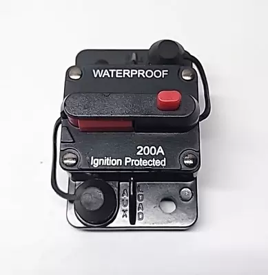 200 Amp Waterproof Circuit Breaker Auto/Marine/Solar 12-48V DC Manual Reset • $9.88