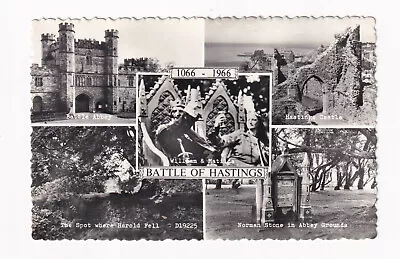 Postcard Multiview Commemoration Battle Of Hastings • £2.99