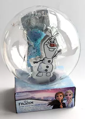 NEW Disney Frozen Olaf Make Your Own Snow Globe Arts Craft Kit Glitter Stickers • $17.95