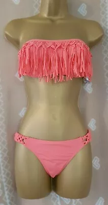  L*Space Monica Wise Bikini Fringe Seen On Rihanna  Designer S* M *L  Sexy • $24.89