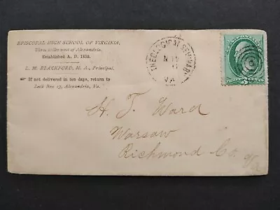 Virginia: Theological Seminary 1870s Episcopal School Cover DPO Fairfax Co • $22.50